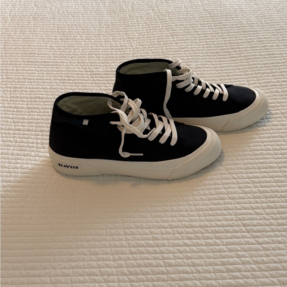 SeaVees Black SeaChange High-Top Sneakers Size 7.5